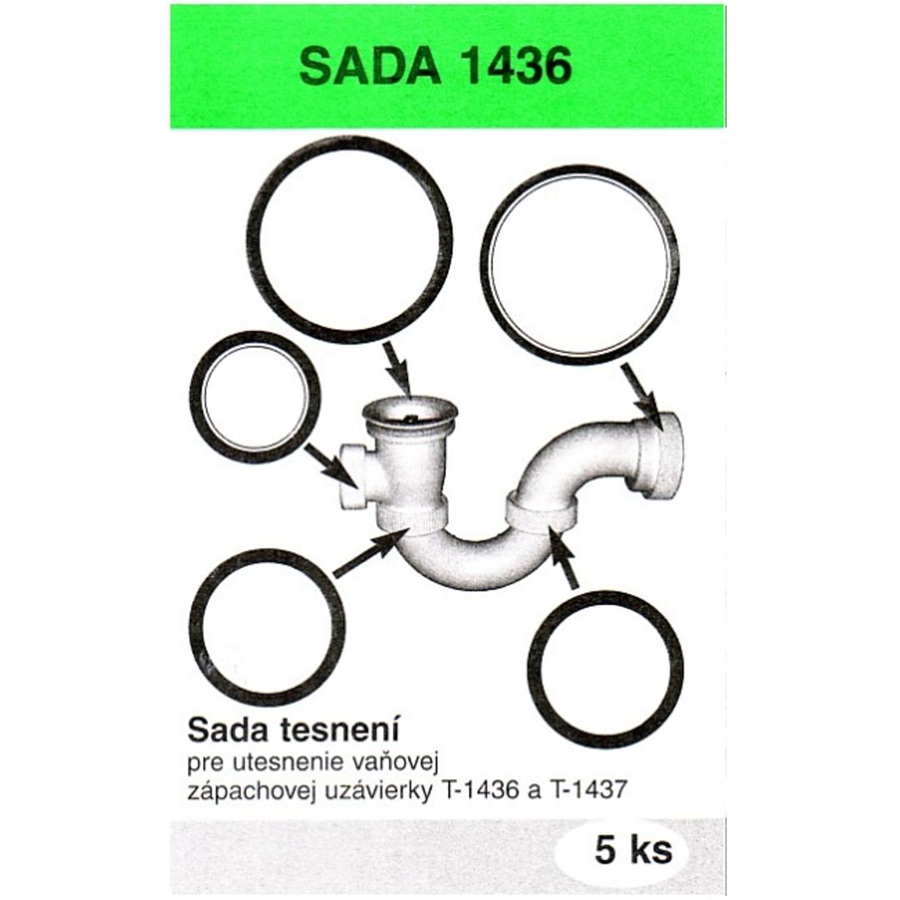 Sada tesnení pre sifón vaňový T-1436,1437